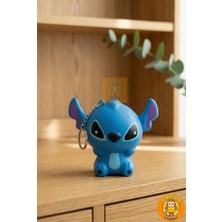 Bricks Stitch Figürlü Mavi Silikon Squishy Anahtarlık - Antistres Yumuşak Oyuncak