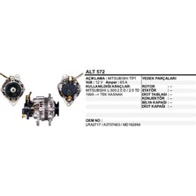 Dodo Alternatör 12V 65A Mıtsubıshı L300 98->2.5 D-Td Vakumlu -Tek Kasnak Mıtsubıshı Tip (1 Ad )