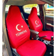 Şimika Ayyıldız Kırmızı Ayyıldız Servis Kılıfı Ön ve Arka 4parça Takım 1.kalite Likrali Penye Yıkanabilir