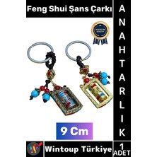 Wintoup #hediye Dekoratif Hediyelik Ev Ofis Meditasyon Ruhsal Denge Geleneksel Bereket Başarı Pozitif Enerji Inancı Çok Şık Feng Shui Şans Çarkı Anahtarlık 9 cm