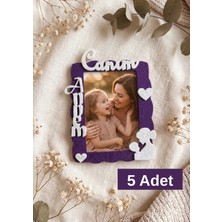 Keçebahçesi Kayseri Canım Annem Mıknatıslı Çerçeve, Anneler Günü Magnet, Keçe Fotoğraf Çerçevesi, Anneye Özel Hediyelik Çerçeve, El Yapımı Keçe Magnet, Dekoratif Fotoğraf Çerçevesi, Anlamlı Hediye-(Yeşil-Sarı-Mor-Pembe)