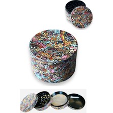 63MM Desenli Grinder Premium 4 Katmanlı Çinko Alaşım Manuel Kahve Baharat Öğütücü Parçalayıcı