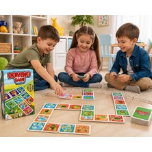 Nunu Hayvan Figürlü,domino Game Hayvanlar – Eğitici Domino Oyunu,  2-4 Oyuncu, 3+ Yaş Çocuk Oyuncağı