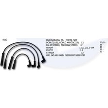 Ünüvar Buji Kablosu Tk. Fıat Doblo 01- Palıo 96- Punto 99- Panda 03- (1.2 Motorlar Için) (1 Tk )