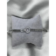 Vip Silver Modern Taşlı Bileklik