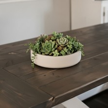 Lumi Home Beton Çok Amaçlı Derin Kase Sukulent Saksısı Dekoratif Sunum Tepsisi Masa Üstü Organizer