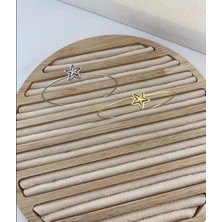 Vip Gold Yıldız Detaylı Ince Bileklik
