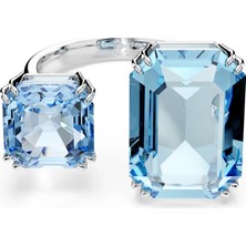 Swarovski Millenia Yüzük Octagon Cut Mavi Sari Altin Rengi Kaplama 60