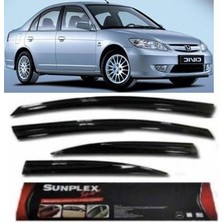 Sunplex Cam Rüzgarlığı Honda Cıvıc 2001-2006 Ön-Arka Sport Style (1 Tk )