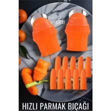 Luord - Store Mey Ithalat® Hızlı Parmak Bıçağı Başparmak Sebze Kesici 2 Li Set