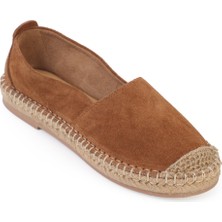 Capone Outfitters Laurie Hakiki Deri Süet Kadın Espadril