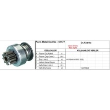 Form Metal Marş Dişlisi 9 Diş 8 Kanal Japon Tipi Hyundaı Accent Dızel Tam Freze (1 Ad )