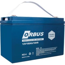 Luord - Store Orbus 12 Volt 100 Amper Karbon Jel Tip Akü (330X173X212 Mm)