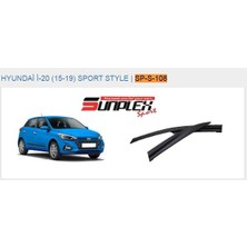 Sunplex Cam Rüzgarlığı Hyundaı I-20 2015-2018 Ön-Arka Sport Style (1 Tk )