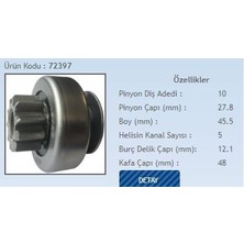 Form Metal Marş Dişlisi 10 Diş 5 Kanal Valeo Tipi Dacıa Logan/renault Clıo- Megane2 Dizel/ford Fıesta (1 Ad )