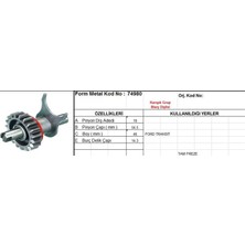 Form Metal Marş Dişlisi 19 Diş Ford Transıt  V184 M Graf Tipi PG5230  M.graf Typ Ds=19 Dkç=54,3 Boy=46,3 Bdç=14,3 (1 Ad )
