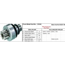 Form Metal Marş Dişlisi 9 Diş 6 Kanal Mako Tipi Tofas Sahın Dogan Kartal Fıat Tıpo Tempra Uno Az Freze Içte  Ds=9 Dkç=25,5 Boy=64 Ks=6 Bdç=11,5 Gç=44,5 (1 Ad )