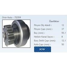 Form Metal Marş Dişlisi 12 Diş 8 Kanal Valeo Tipi Ford Tarnsit 2,2 Tdcı / Costom V362-V363 (1 Ad )