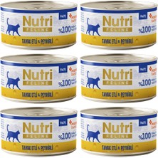 Nutri Feline Adult Pate 70GR Tavuk Etli & Peynirli 6 Adet Yaş Yetişkin Kedi Maması