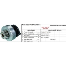 Form Metal Marş Dişlisi 11 Diş 10 Kanal Bosch Tipi Peugeot Partner Renault Kango Cıtroen Xm Tam Freze  Ds=11 Dkç=29,5 Boy=49 Ks=10 Bdç=12 Gç=54,5 (1 Ad )
