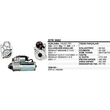 Dodo Marş Motoru 11 Diş 12V D7R Renault Megane Iı / Clıo Iı / Kango 1.9d (02-03-)  Valeo Tip (1 Ad )