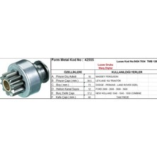Form Metal Marş Dişlisi 10 Diş 12 Kanal Lucas Tipi Massey Ferguson Perkıns Land Rover Ford Dodge/jcb/land Rover Lucas Typ Ds=10 Dkç=40 Boy=73 Ks=12 Bdç=17 Gç=60 (1 Ad )