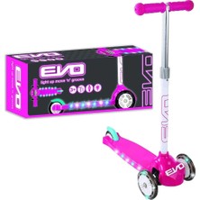 Luord - Store Mey Ithalat® Işıklı Move N Groove Pembe Üç Tekerlekli Scooter
