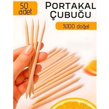 Luord - Store Mey Ithalat® Profesyonel 50’li Portakal Çubuğu Seti - 11.5 cm Manikür & Pedikür Et Itici ve Tırnak Temizleme Seti 722611