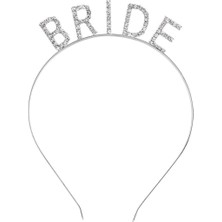 Luord - Store Mey Ithalat® Gümüş Renk Bekarlığa Veda Kristal Taş Bride Tacı Ithal 16X10 cm