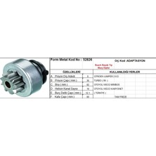 Form Metal Marş Dişlisi 9 Diş 10 Kanal Bosch Tipi Cıtroen Jumper Turbo Otoyol Iveco Mınıbus Kamyonet Tam Freze (1 Ad )