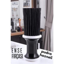 Luord - Store Mey Ithalat® Pudra Hazneli Ense Fırçası Saç Temizleme Fırçası - Berber Temizlik Fırçası- Kuaför Berber Malzemesi