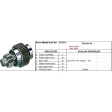Form Metal Marş Dişlisi 9 Diş 10 Kanal Japon Tipi Isuzu Nkr Ym 98 Komple  Ds=9 Dkç=31,7 Boy=83 Ks=10 Bdç=53 Gç=60 Kds=40 (1 Ad )