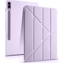 Luord - Store Samsung Galaxy X610 Tab S9 Fe Plus 12.4 Kılıf Kalemlikli Mars Tablet Kılıfı - Lila