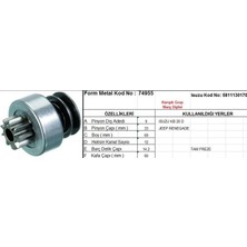 Form Metal Marş Dişlisi 9 Diş 12 Kanal Isuzu KB20D/JEEP Renegade/ Hıtachı Forklift Işbora Tam Freze (1 Ad )