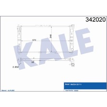 Kale Radyatör Mazda 323 F V 94-98 1.5 16V M () Al/pl/brz (1 Ad )