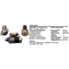 Dodo Marş Motoru 8 Diş 12V Hyundaı Elantra/sonata/accent 1.5crdı/mıtsıbıshı/colt/lancer  Mıtsubıshı Tip (1 Ad )
