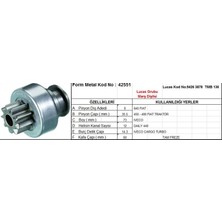 Form Metal Marş Dişlisi 9 Diş 12 Kanal Lucas Tipi Fıat 450 480 640 Iveco Daıly 440 Cargo Turbo Tam Freze (1 Ad )