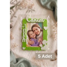 Keçebahçesi Kayseri Canım Annem Mıknatıslı Çerçeve, Anneler Günü Magnet, Keçe Fotoğraf Çerçevesi, Anneye Özel Hediyelik Çerçeve, El Yapımı Keçe Magnet, Dekoratif Fotoğraf Çerçevesi, Anlamlı Hediye-(Yeşil-Sarı-Mor-Pembe)