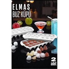 Luord - Store Mey Ithalat® Buz Kalıbı Elmas Içecek Buz Kalıbı - Mutfak Buz Kalıbı Kolay Çıkarılır Buz Kalıbı 2 Adet 721629