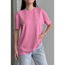 Balenbi Kadın Modal Bisiklet Yaka Basic Yarım Kollu T-Shirt 1211