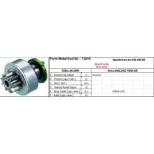 Form Metal Marş Dişlisi 9 Diş 10 Kanal Marellı Tipi Fıat Ducato Freze Icte (1 Ad )