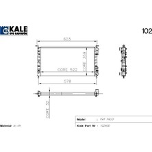 Kale Radyatör Fıat Palıo 1.4 1.2 cc 2 Sıra Al+Pl Sistem (1 Ad )