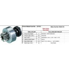 Form Metal Marş Dişlisi 9 Diş 6 Kanal Mako Tipi Magırus Inter Traktor Iveco Seat Alfa Romeo Tam Freze Dış. Fr. Ds=9 Dkç=34,5 Boy=78 Ks=6 Bdç=14,3 Gç=60 (1 Ad )