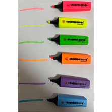 Luord - Store Fosforlu Kalem,  2-5 mm Uç, Su Bazlı Mürekkep, 4 Saat Kurumaya Dayanıklı 6 Lı Set