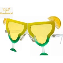Luord - Store Mey Ithalat® Margarita Bardak Şeklinde Parti Gözlüğü Sarı 16X8 cm