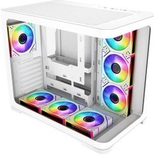 Gamebooster GB-G2852W Gaming Mid-Tower Pc Kasası Beyaz 7-Fanlı