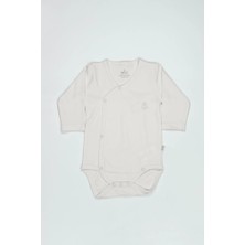 Luord - Store Mey Ithalat®   Organik Natural Basic Style Kruvaze Uzun Kol Body BS17102 Ekru