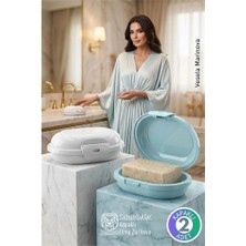 Luord - Store Mey Ithalat® Modern Banyo Tasarımı: 2’li Premium Sızdırmaz Kapaklı Sabunluk Seti - Hijyenik Seyahat Kutusu