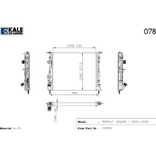 Kale Radyatör Renault Megane 1.6 Rta/rte 2 Sıra Al+Pl Sistem (28MM) (1 Ad )