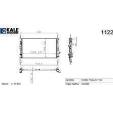 Kale Radyatör Ford Transıt Turbo (V347) Nac 1 Sıra Alüminyum Brazing Sistem (1 Ad )
